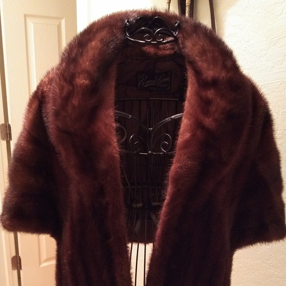 Vintage 1960s Mink Fur Red/Brown Long Stole A- Con - Picture 8 of 8
